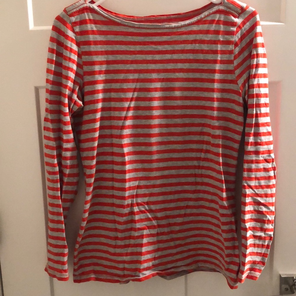 J crew long sleeve striped 100% cotton top